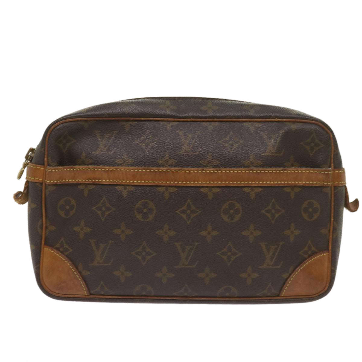 LOUIS VUITTON Monogram Compiegne 28 Clutch Bag M51845 LV Auth 68497