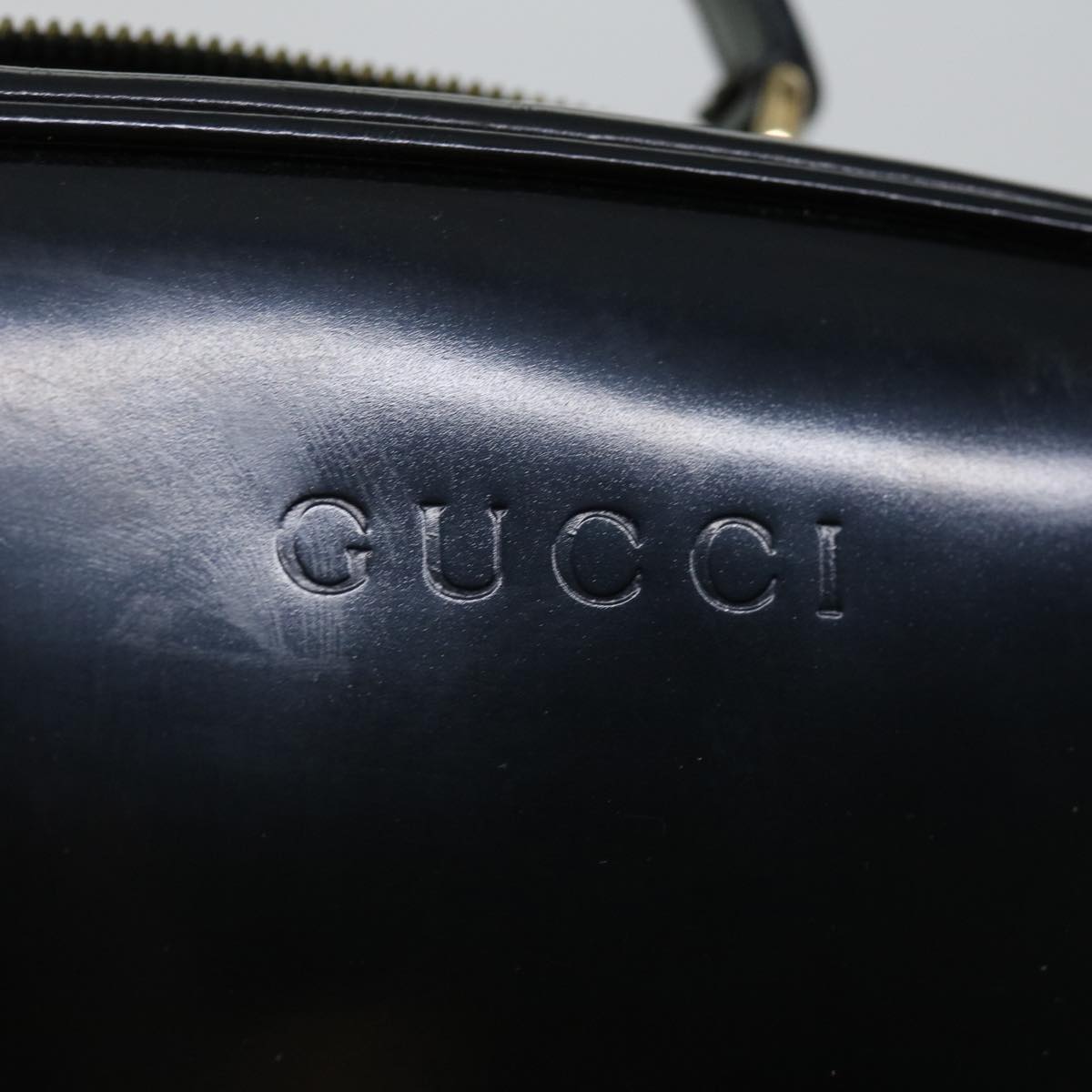 GUCCI Hand Bag Patent leather Black 000 270 0323 Auth 68516