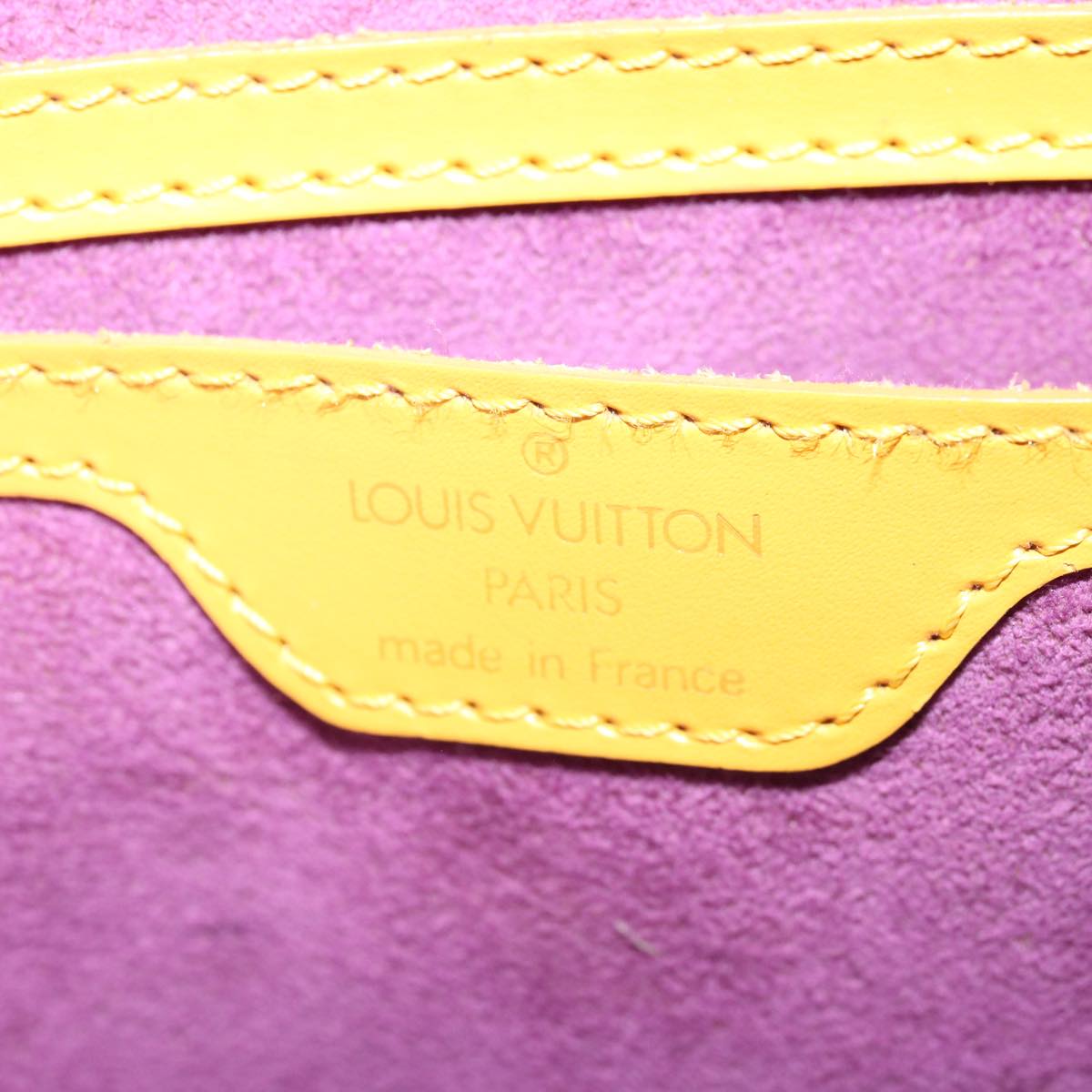 LOUIS VUITTON Epi Saint Jacques Hand Bag Yellow M52279 LV Auth 68522