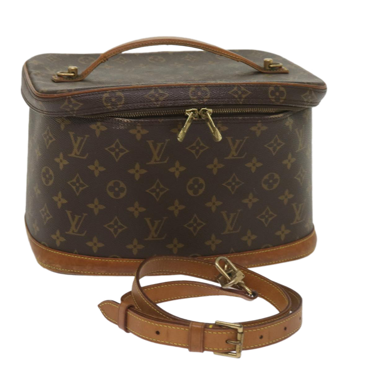 LOUIS VUITTON Monogram Nice Hand Bag 2way M47280 LV Auth 68560