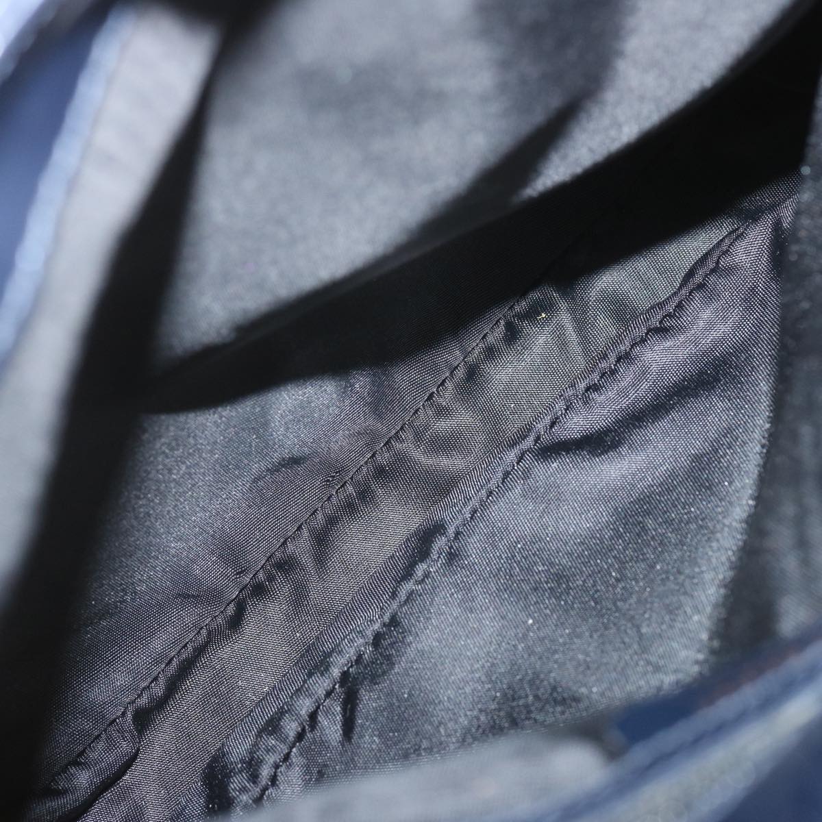 CELINE Shoulder Bag Enamel Navy Auth 68565