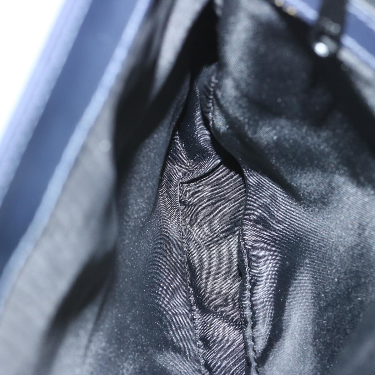 CELINE Shoulder Bag Enamel Navy Auth 68565