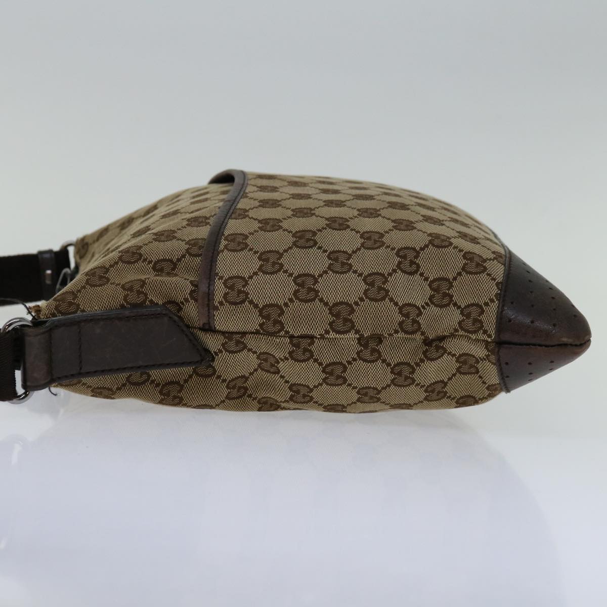 GUCCI GG Canvas Shoulder Bag Beige 145857 Auth 68587