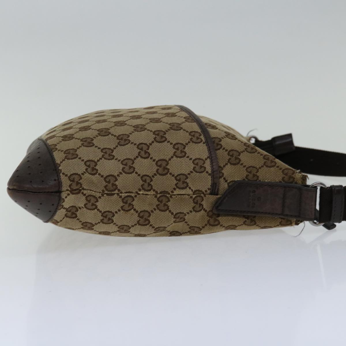 GUCCI GG Canvas Shoulder Bag Beige 145857 Auth 68587