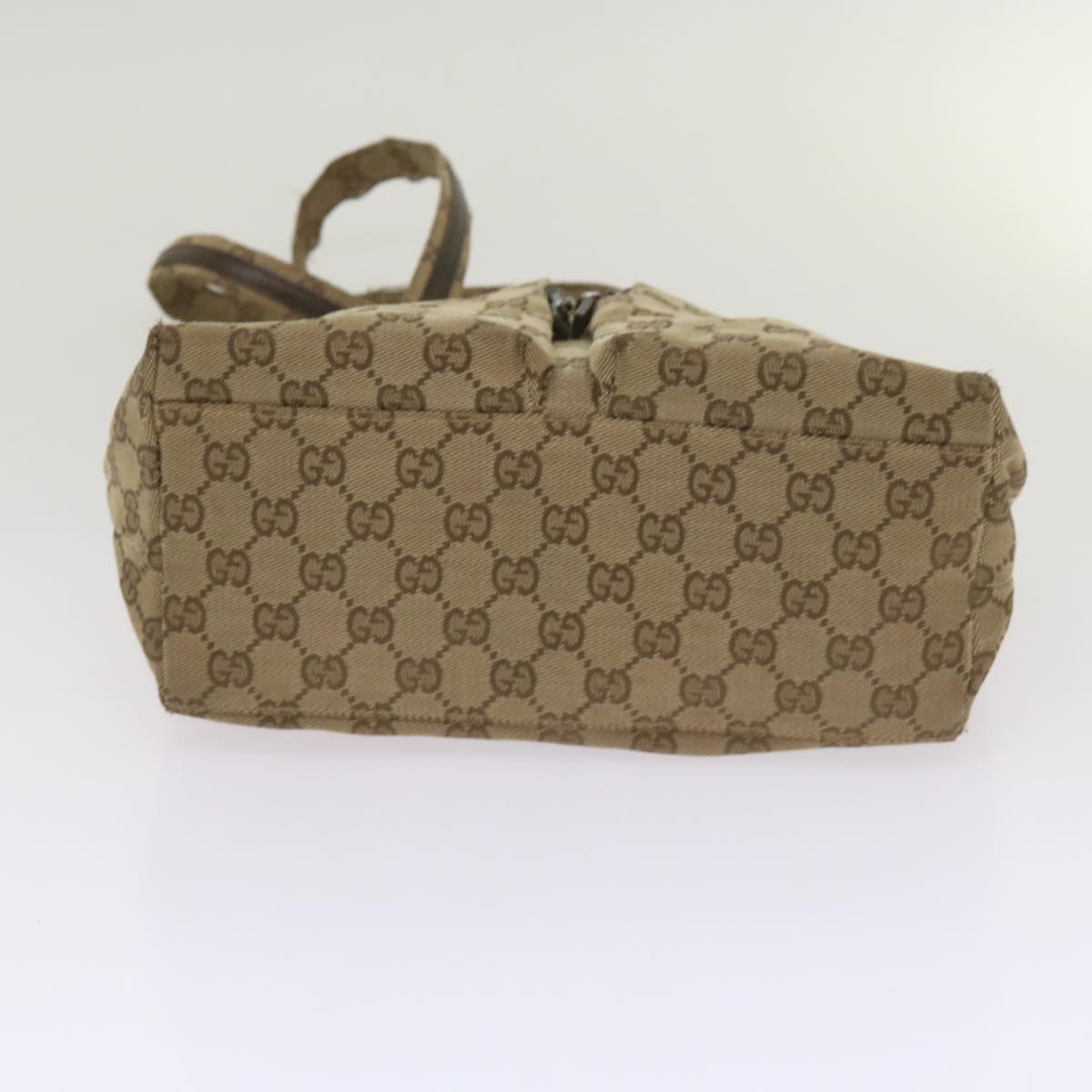 GUCCI GG Canvas Hand Bag Beige 002 1076 3754 Auth 68592