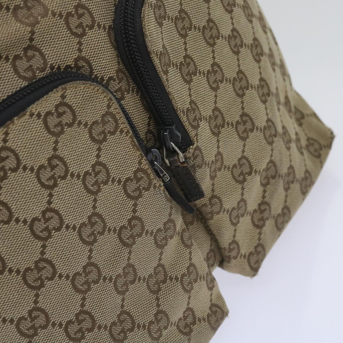 GUCCI GG Canvas Hand Bag Beige 002 1076 3754 Auth 68592