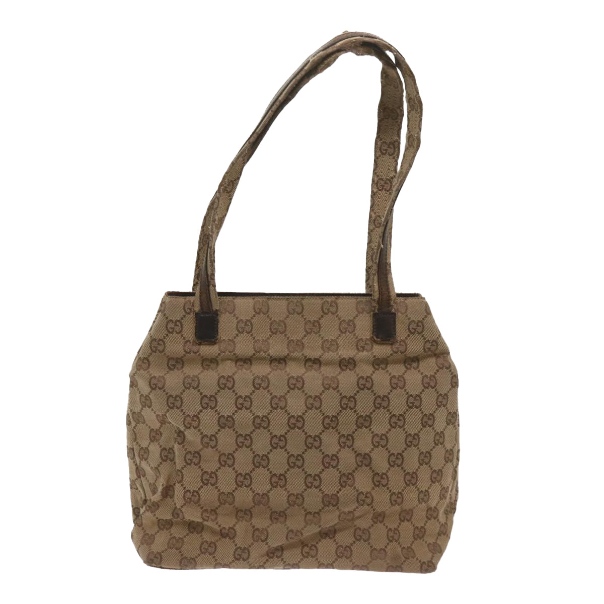 GUCCI GG Canvas Hand Bag Beige 002 1076 3754 Auth 68592