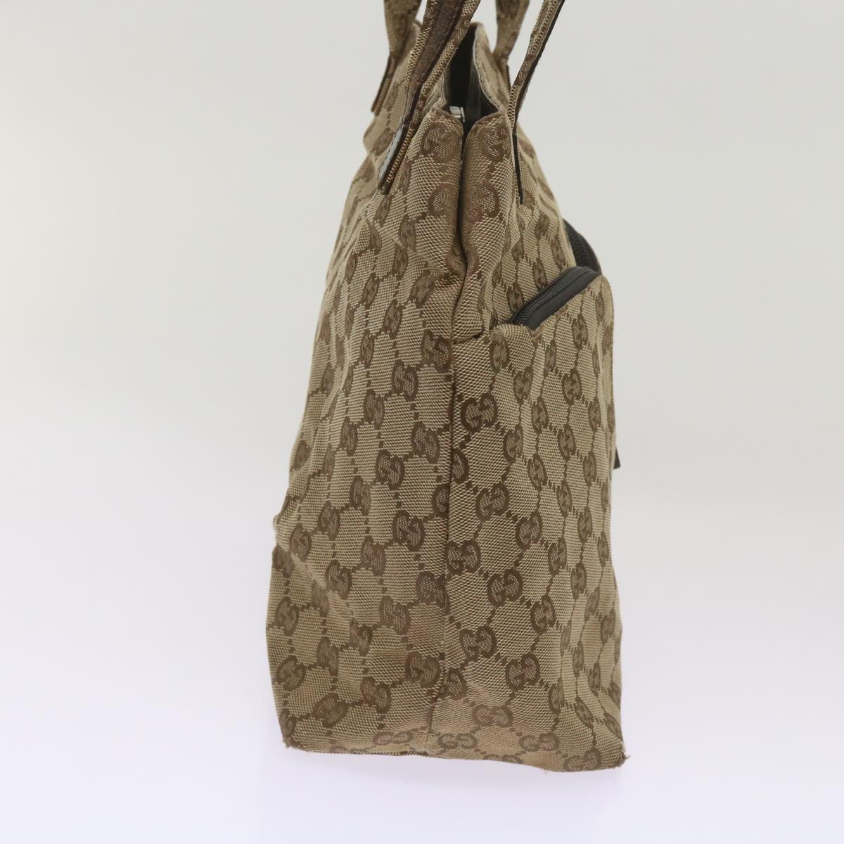 GUCCI GG Canvas Hand Bag Beige 002 1076 3754 Auth 68592