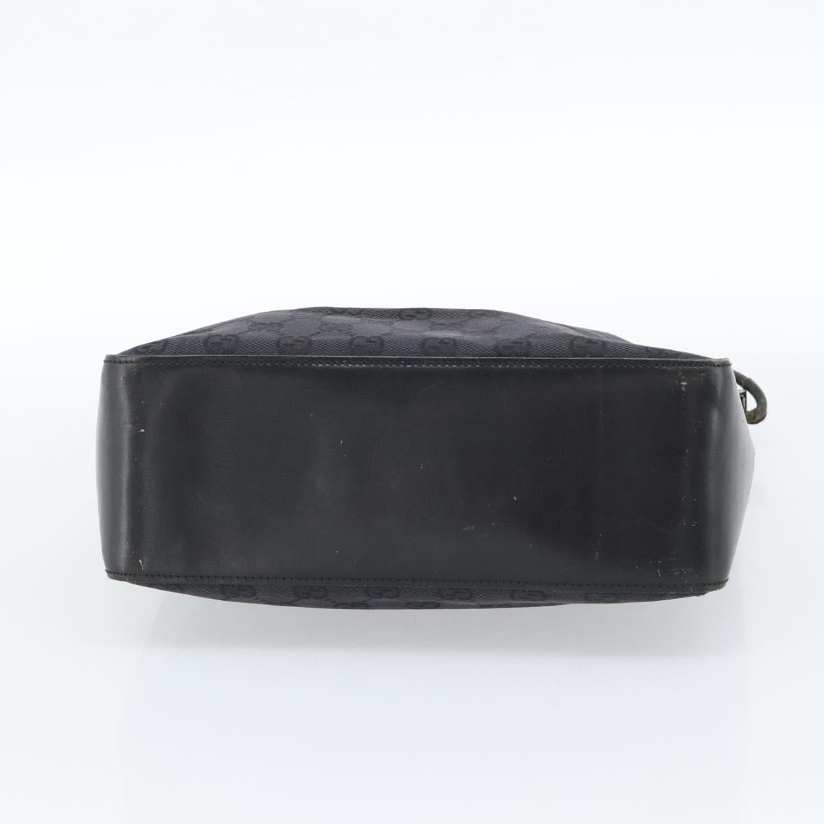 GUCCI GG Canvas Shoulder Bag Black 001 3766 2123 Auth 68595