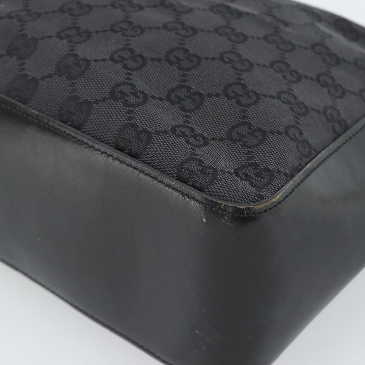 GUCCI GG Canvas Shoulder Bag Black 001 3766 2123 Auth 68595