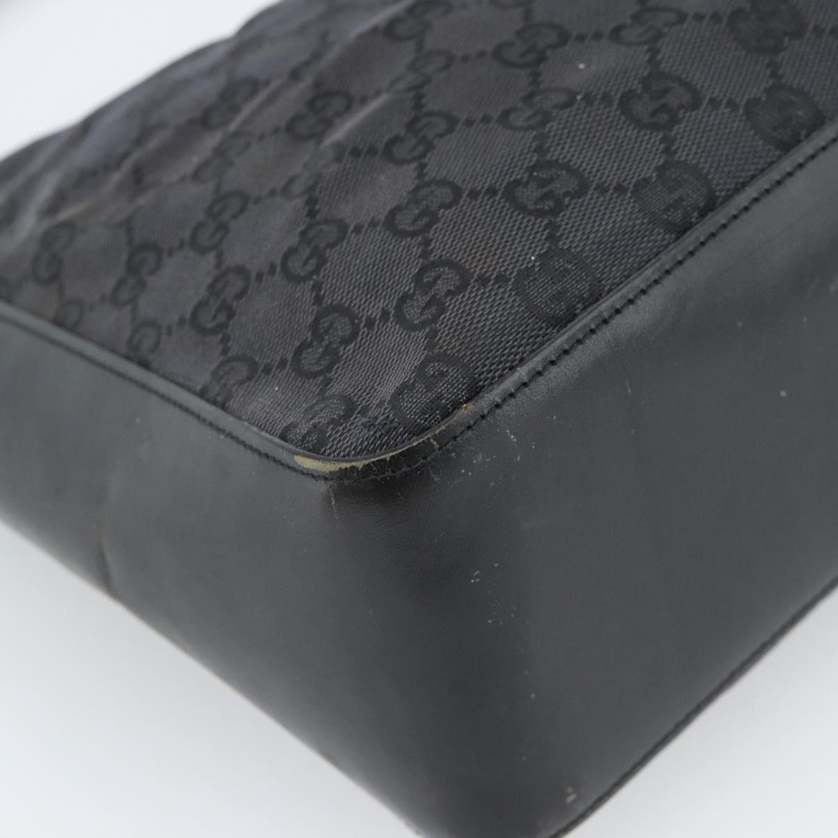 GUCCI GG Canvas Shoulder Bag Black 001 3766 2123 Auth 68595