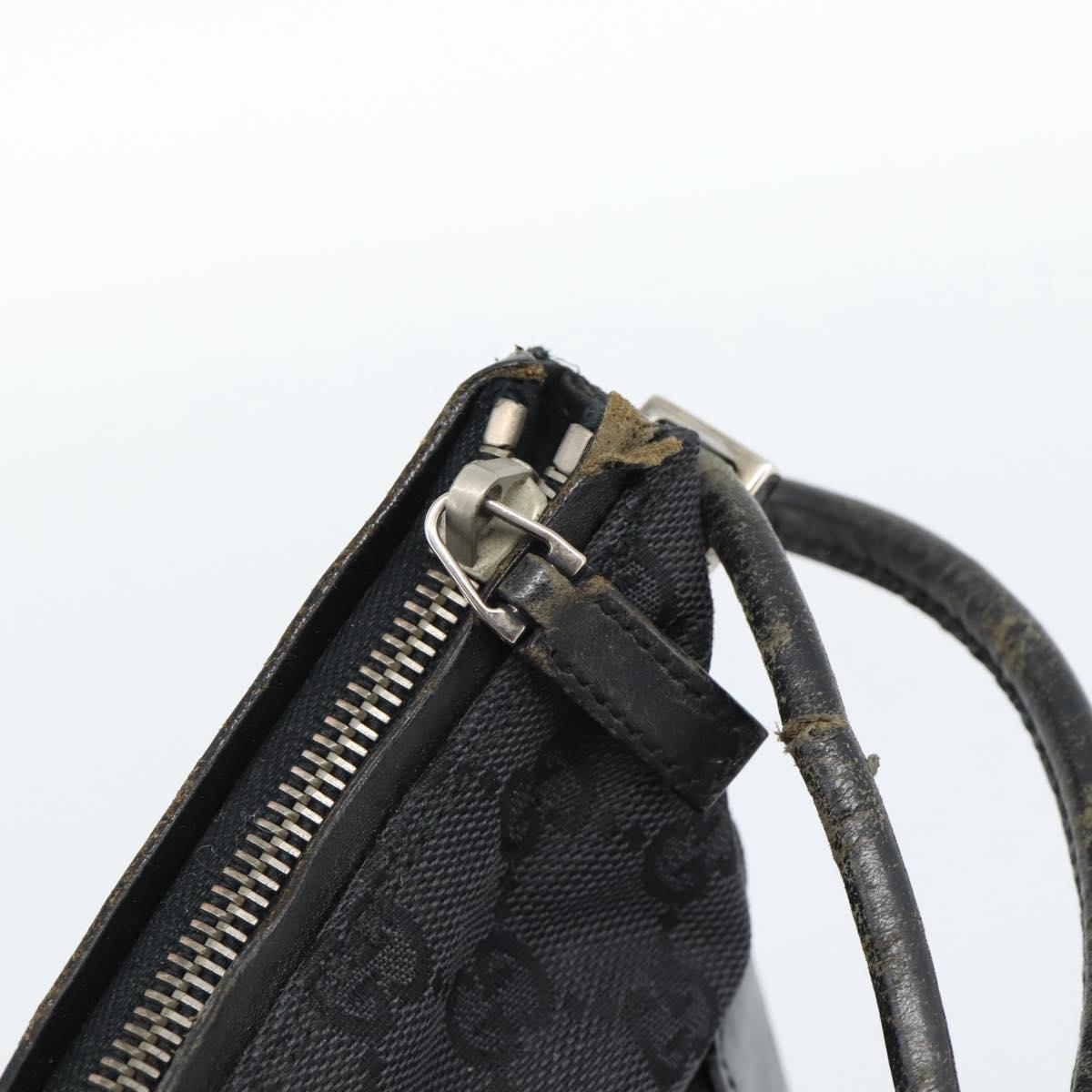 GUCCI GG Canvas Shoulder Bag Black 001 3766 2123 Auth 68595
