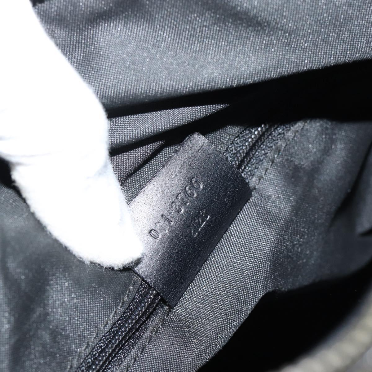 GUCCI GG Canvas Shoulder Bag Black 001 3766 2123 Auth 68595