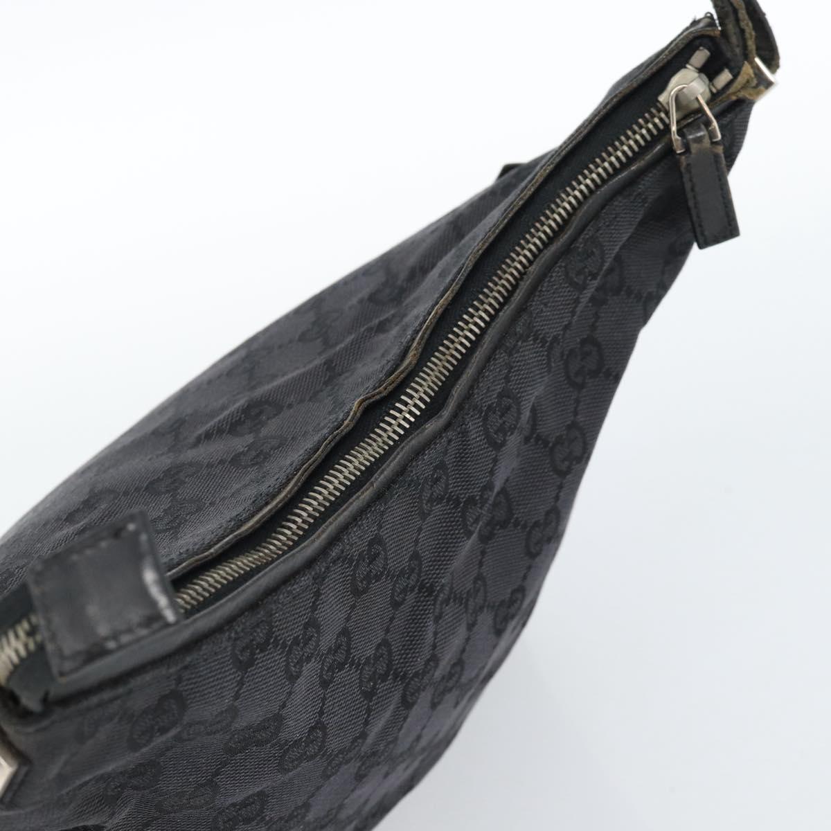 GUCCI GG Canvas Shoulder Bag Black 001 3766 2123 Auth 68595