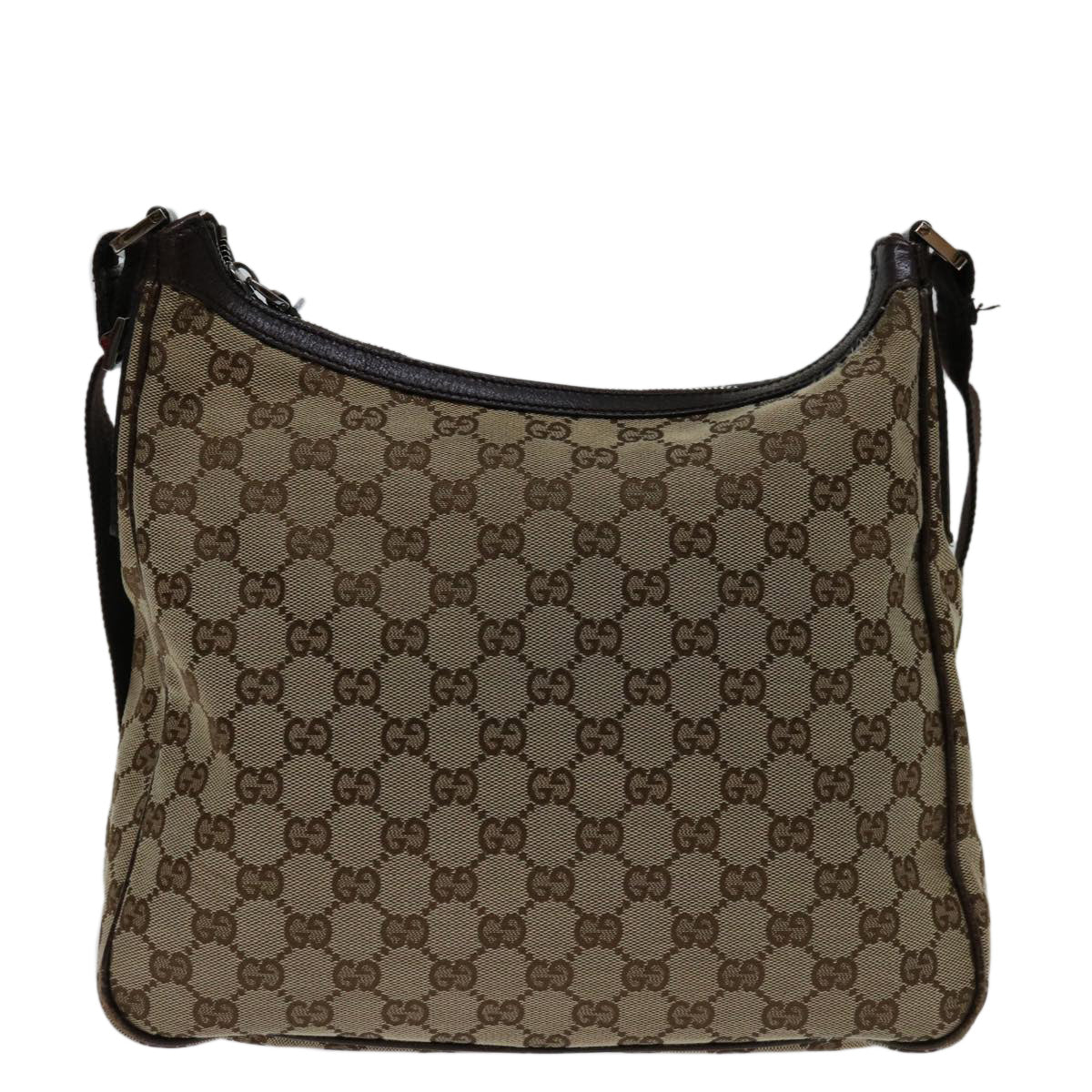 GUCCI GG Canvas Shoulder Bag Beige 131211 Auth 68599