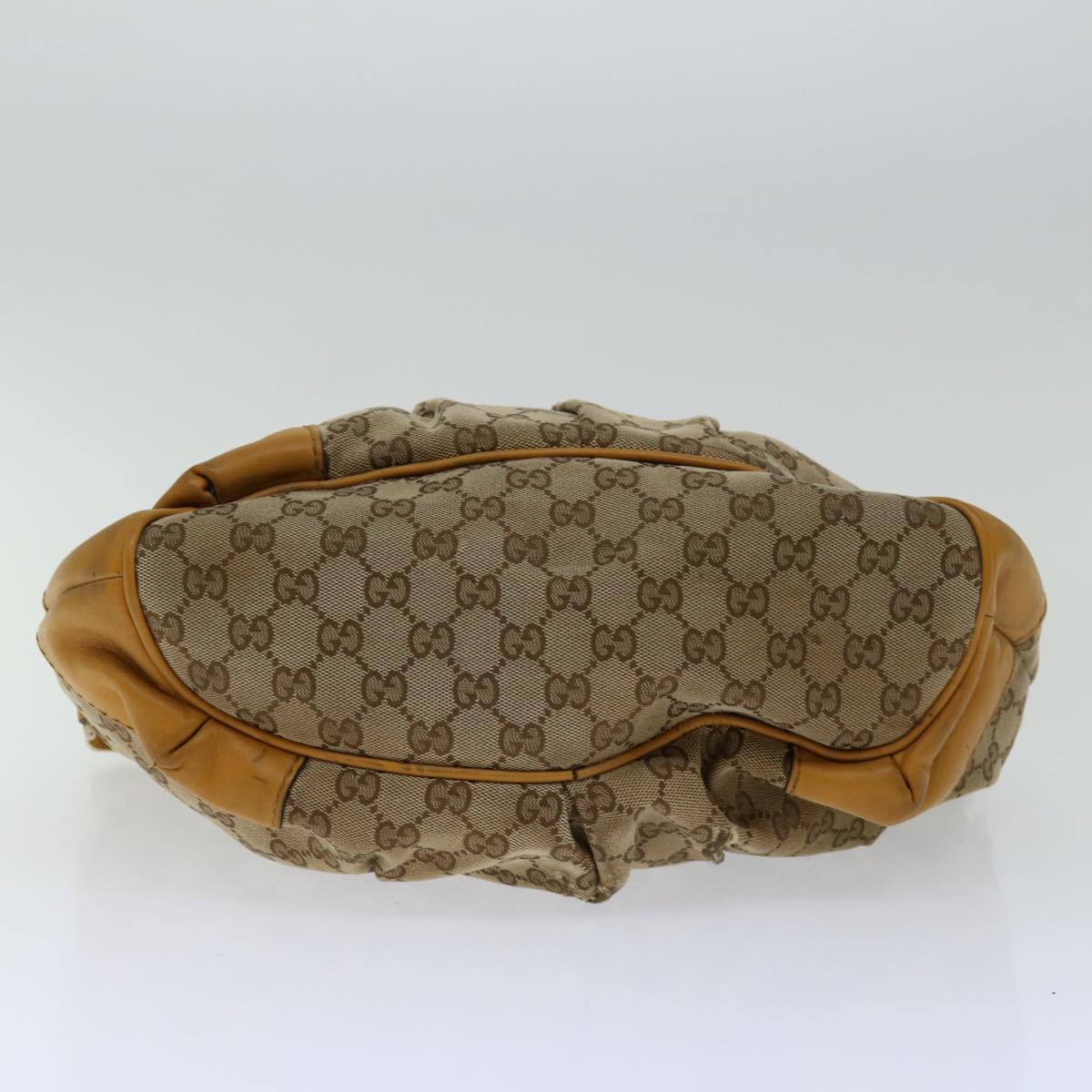 GUCCI GG Canvas Hand Bag Beige 247902 Auth 68600