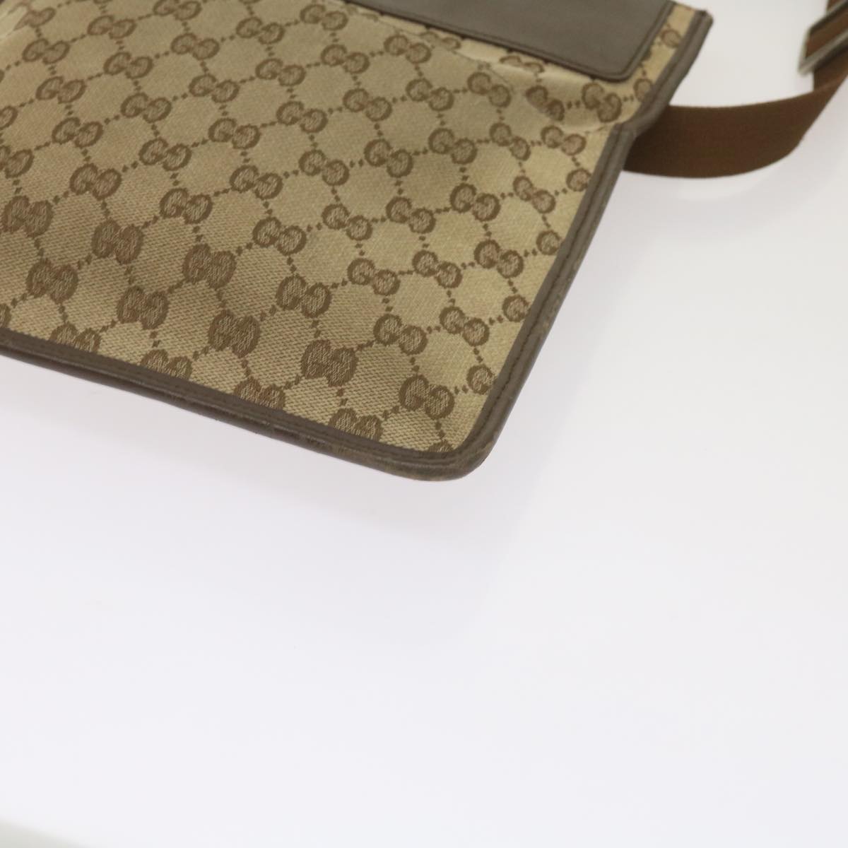 GUCCI GG Canvas Shoulder Bag Beige 27639 Auth 68601