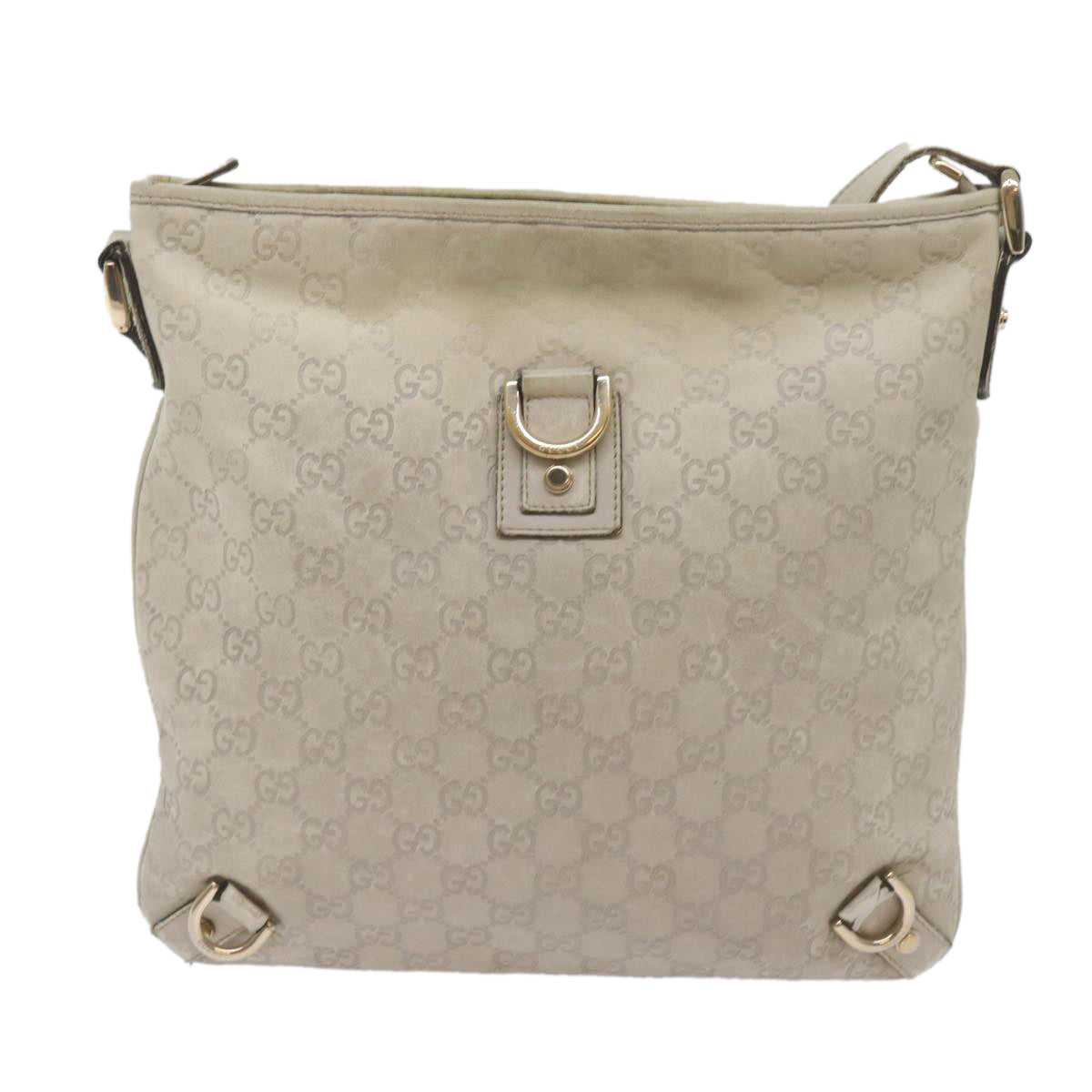 GUCCI GG Canvas Guccissima Shoulder Bag Beige 131326 Auth 68614