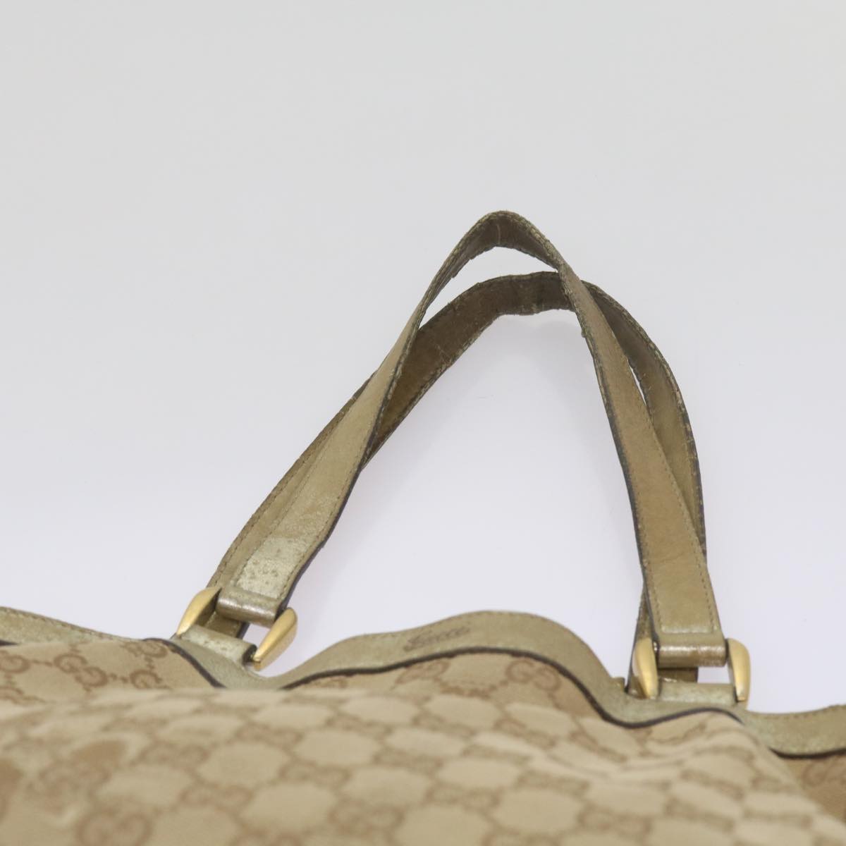 GUCCI GG Canvas Tote Bag Beige 170004 Auth 68616