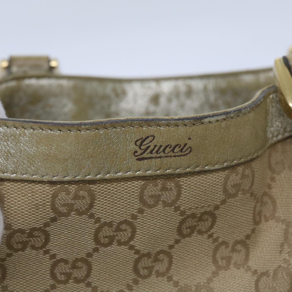 GUCCI GG Canvas Tote Bag Beige 170004 Auth 68616