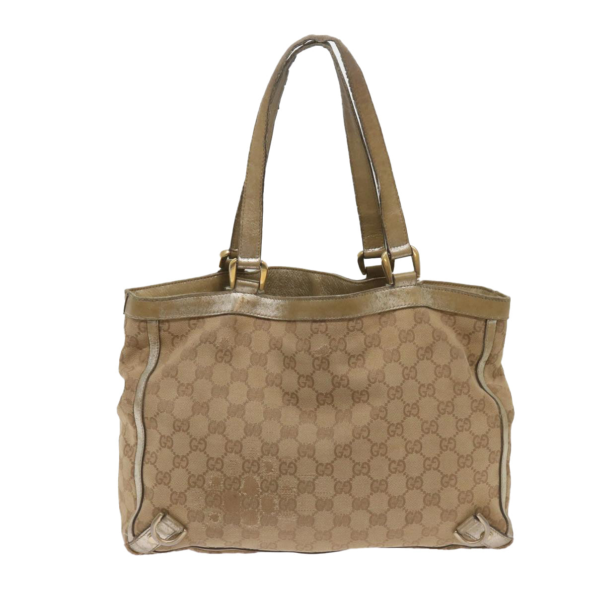 GUCCI GG Canvas Tote Bag Beige 170004 Auth 68616