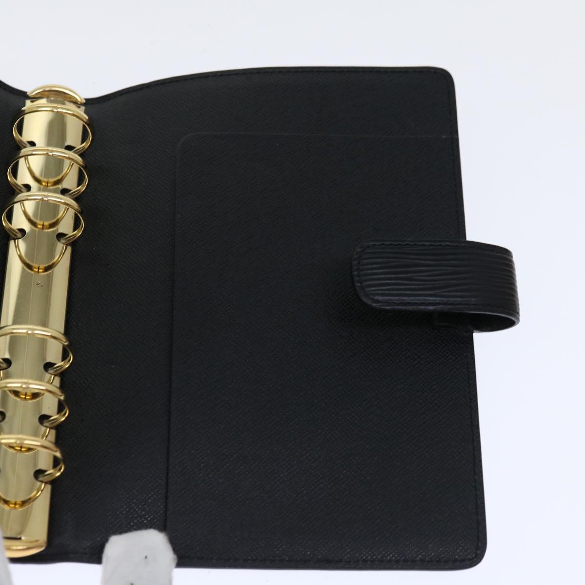 LOUIS VUITTON Epi Agenda MM Day Planner Cover Black R20042 LV Auth 68651