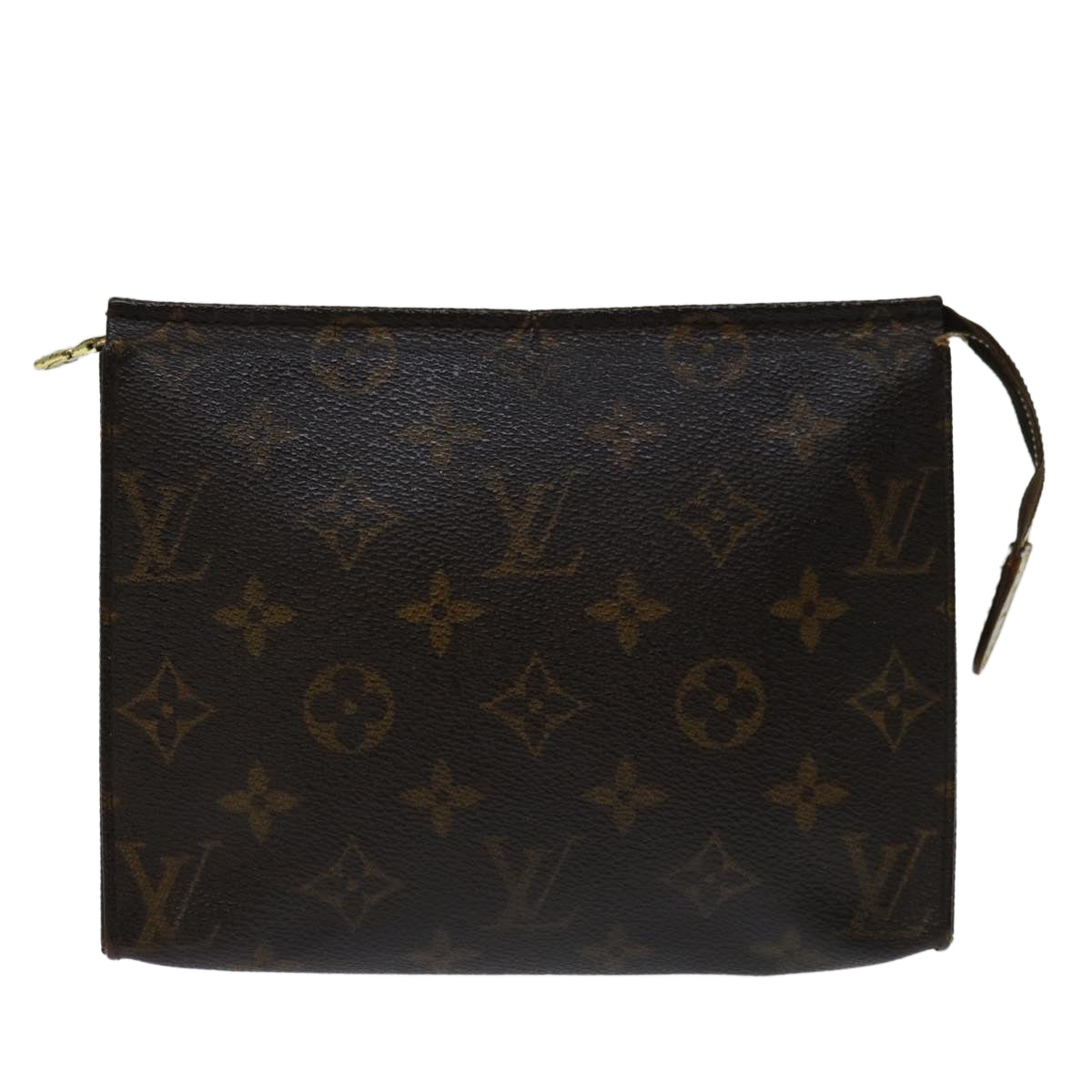 LOUIS VUITTON Monogram Poche Toilette 19 Pouch M47544 LV Auth 68660