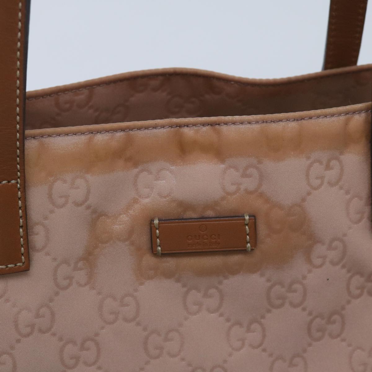 GUCCI GG Canvas Tote Bag Beige 282439 Auth 68674