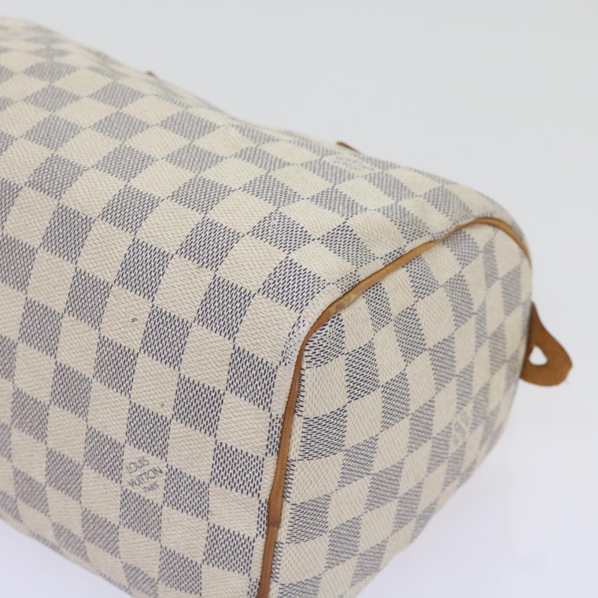 LOUIS VUITTON Damier Azur Speedy 25 Hand Bag N41534 LV Auth 68755