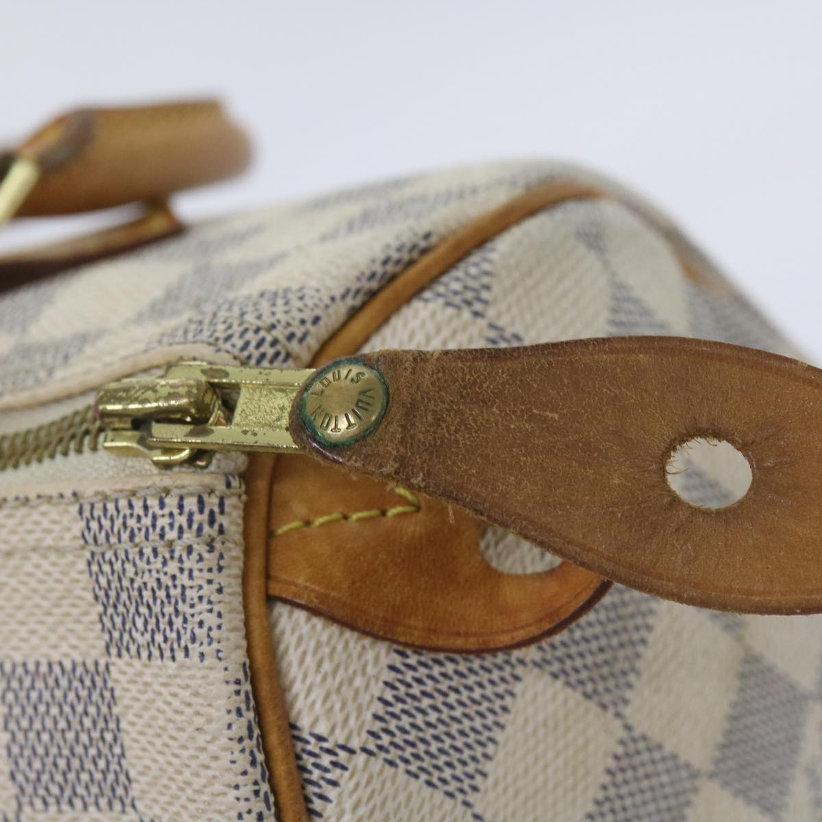 LOUIS VUITTON Damier Azur Speedy 25 Hand Bag N41534 LV Auth 68755