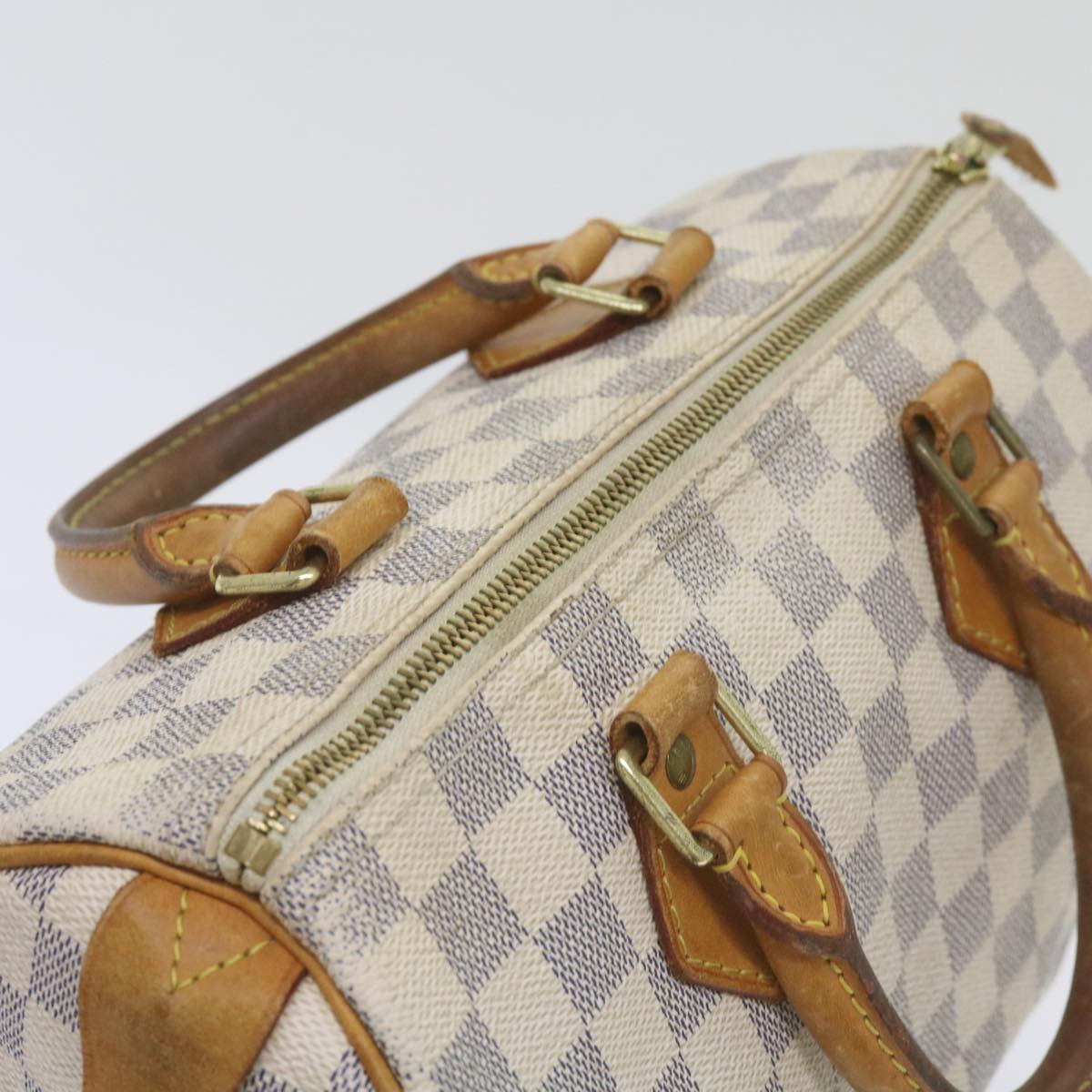 LOUIS VUITTON Damier Azur Speedy 25 Hand Bag N41534 LV Auth 68755