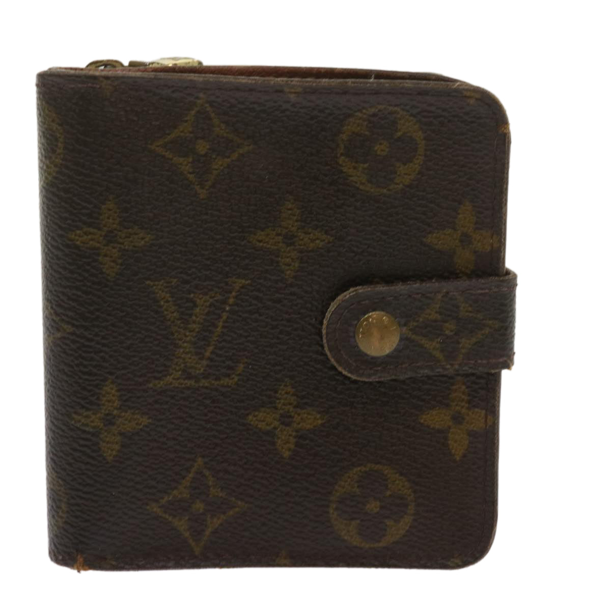 LOUIS VUITTON Monogram Compact Zip Wallet M61667 LV Auth 68788