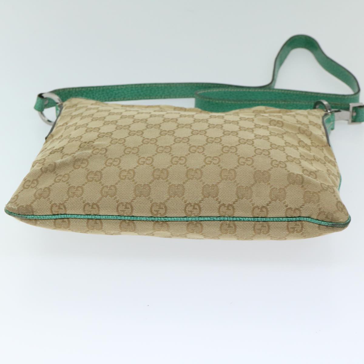 GUCCI GG Canvas Shoulder Bag Beige 113013 Auth 68813