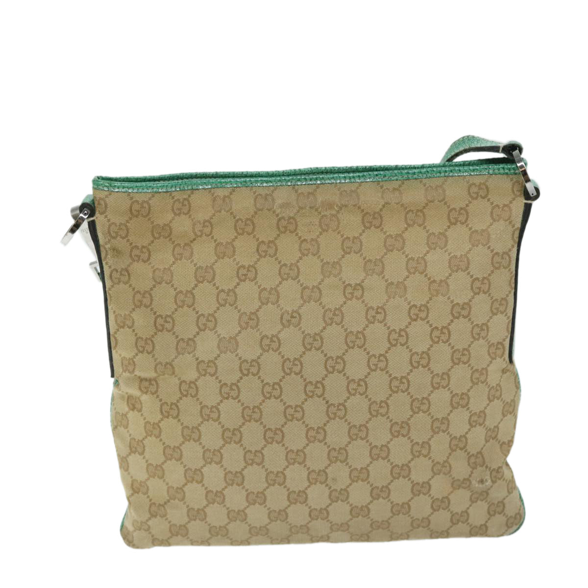 GUCCI GG Canvas Shoulder Bag Beige 113013 Auth 68813