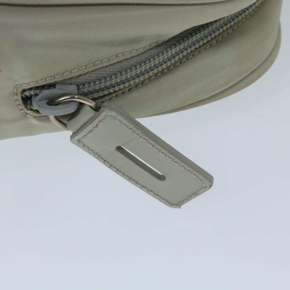 PRADA Hand Bag Nylon Gray Auth 68818
