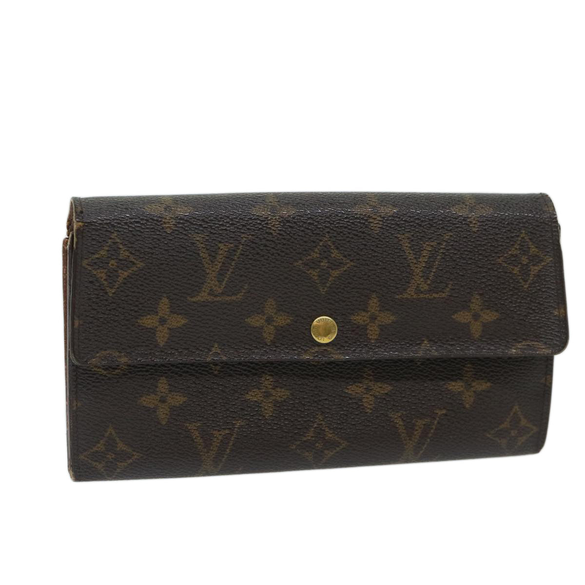 LOUIS VUITTON Monogram Pochette Porte Monnaie Credit Wallet M61725 Auth 68830