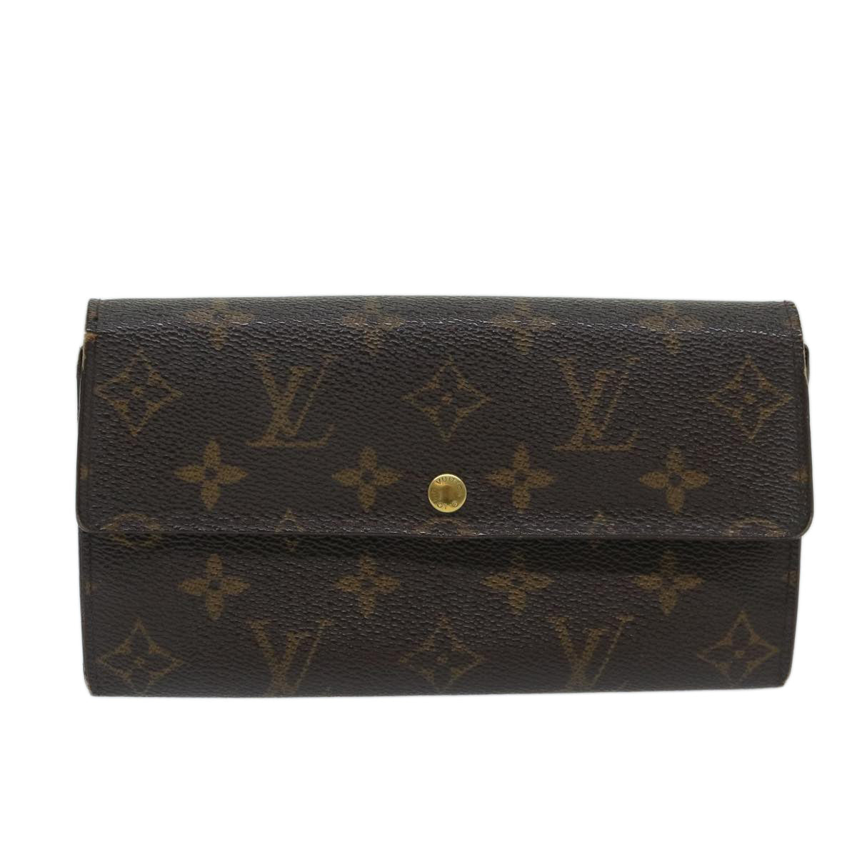 LOUIS VUITTON Monogram Pochette Porte Monnaie Credit Wallet M61725 Auth 68830