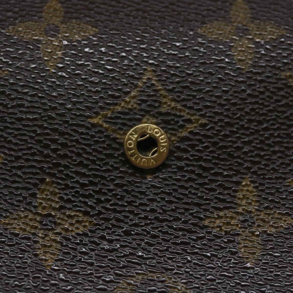 LOUIS VUITTON Monogram Porte Tresor Etui Chequier Wallet M61200 LV Auth 68831