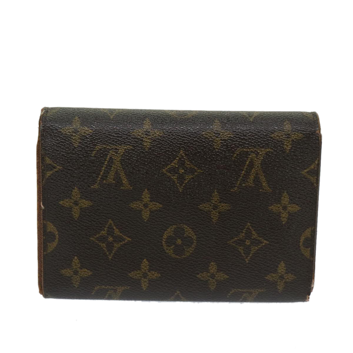 LOUIS VUITTON Monogram Porte Tresor Etui Chequier Wallet M61200 LV Auth 68831