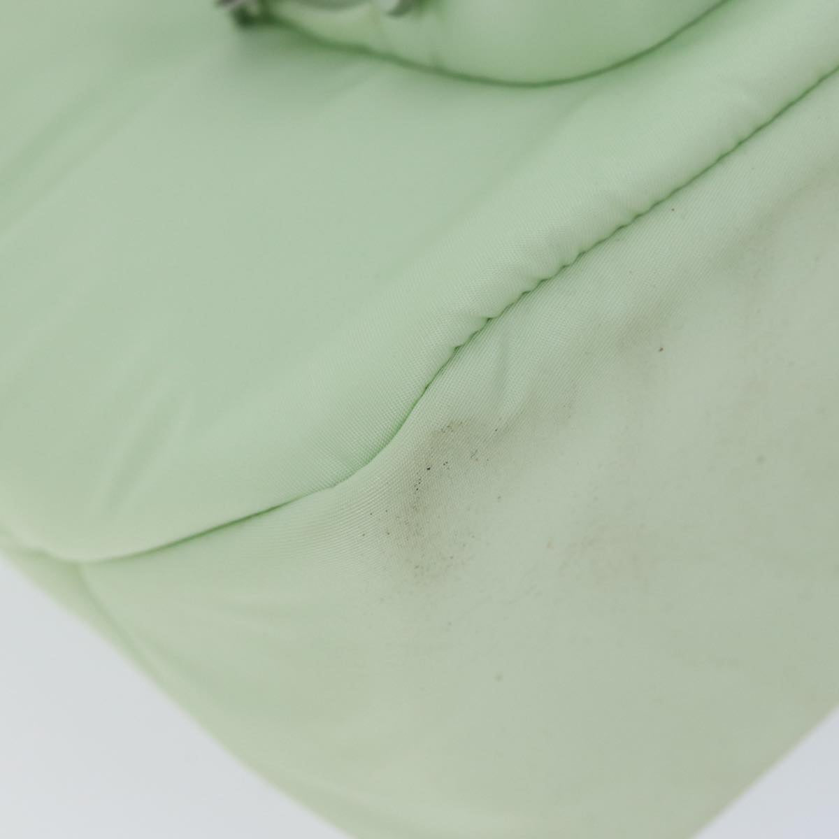 PRADA Hand Bag Nylon 2way Light Green Auth 68918AV