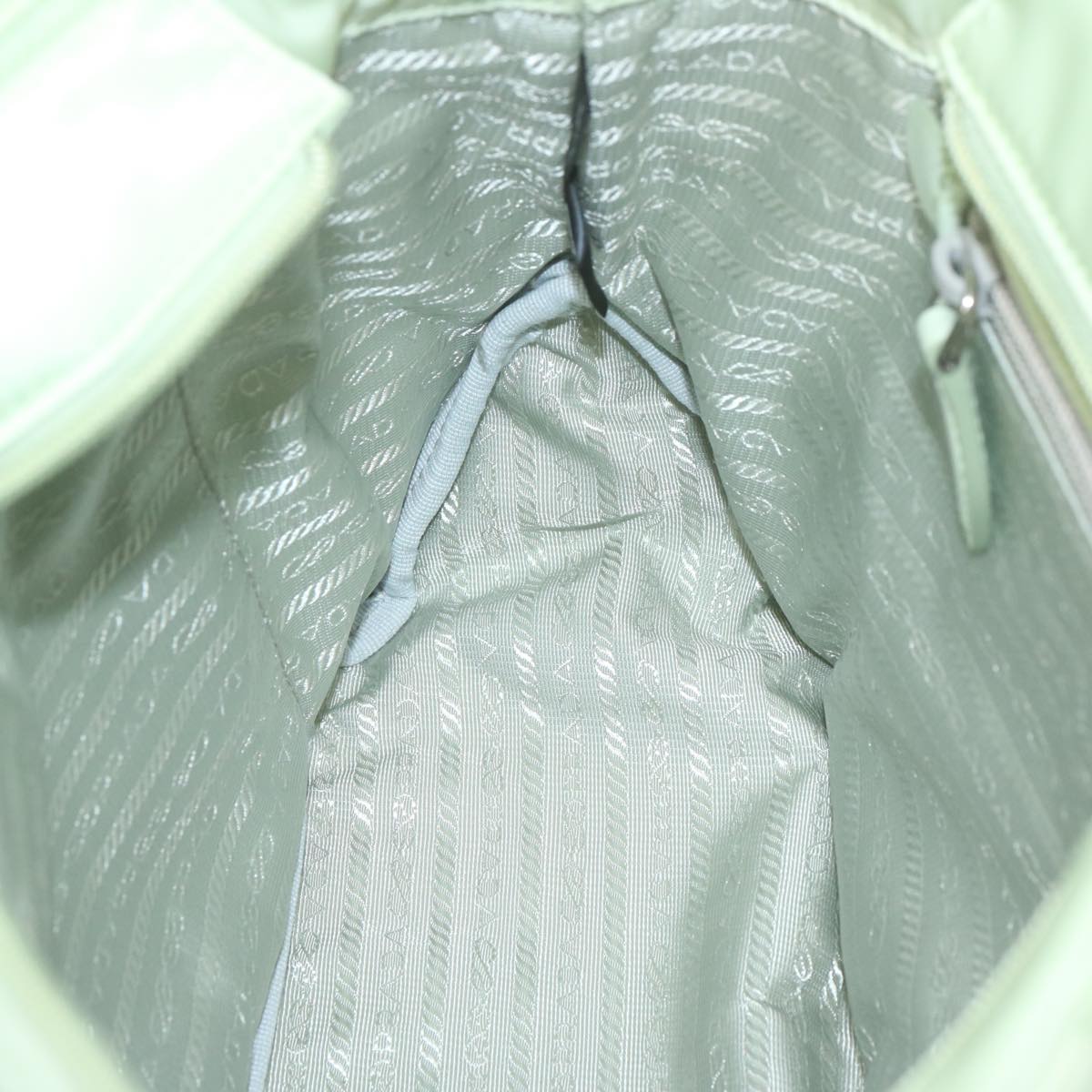 PRADA Hand Bag Nylon 2way Light Green Auth 68918AV