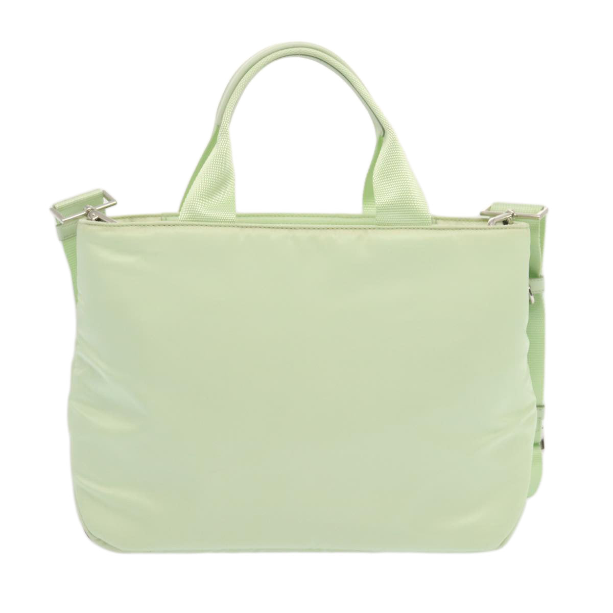PRADA Hand Bag Nylon 2way Light Green Auth 68918AV