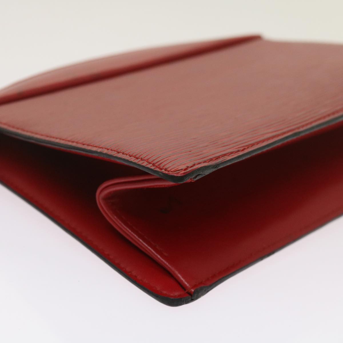 LOUIS VUITTON Epi Trousse Crete Clutch Bag Red M48407 LV Auth 68989