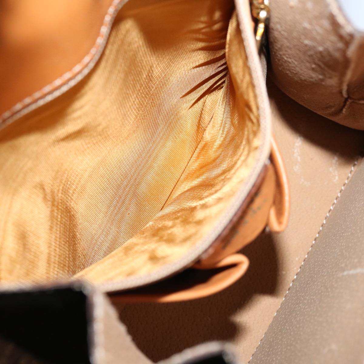 CELINE Macadam Canvas Hand Bag PVC 2way Brown Auth 69000V