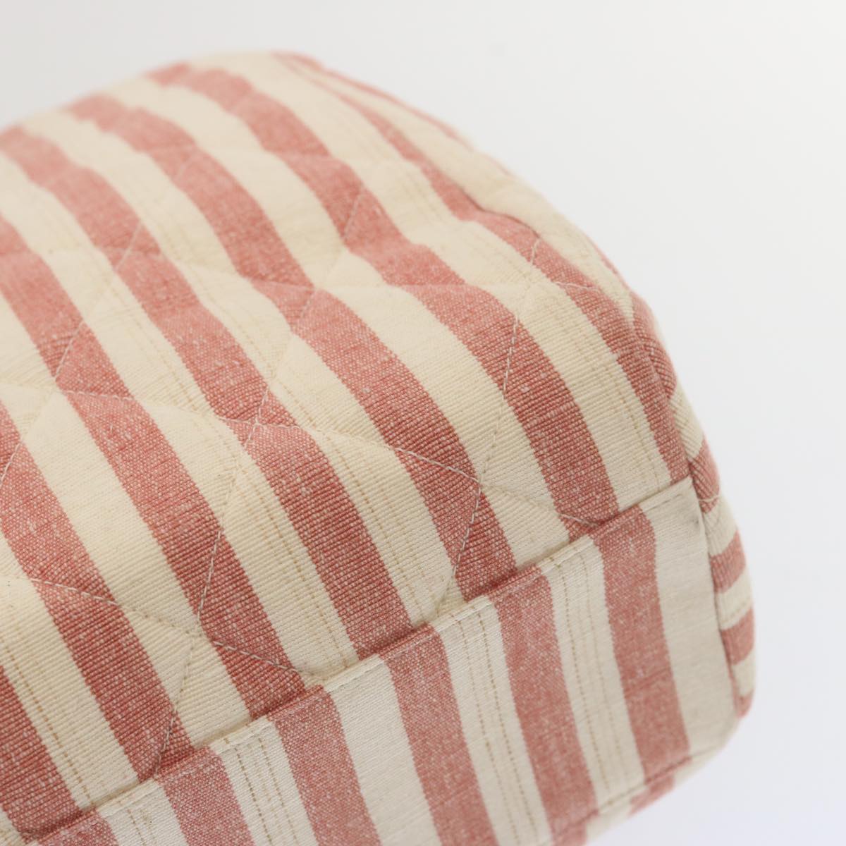 CHANEL Matelasse Chain Shoulder Bag Canvas White Red CC Auth 69059SAV