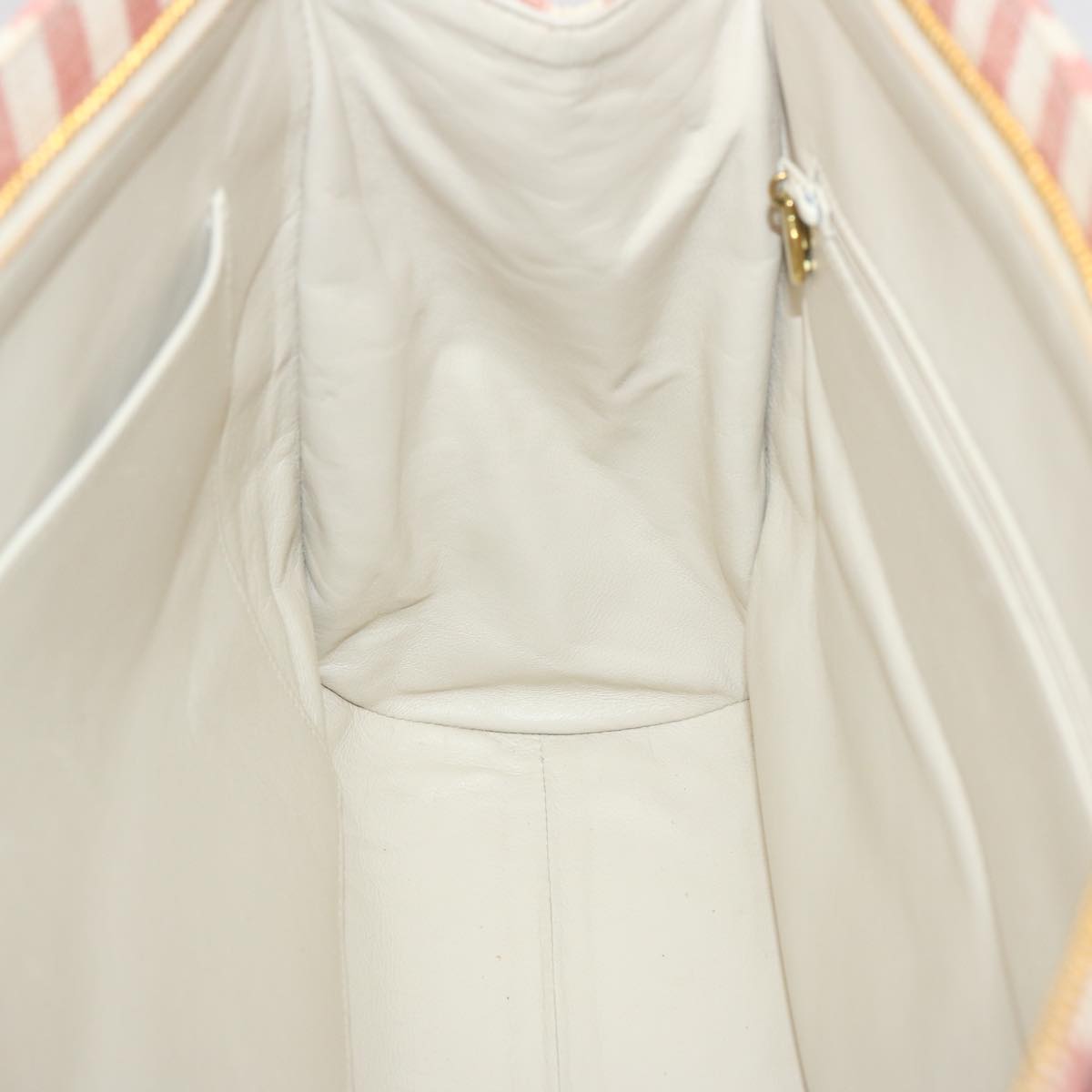 CHANEL Matelasse Chain Shoulder Bag Canvas White Red CC Auth 69059SAV