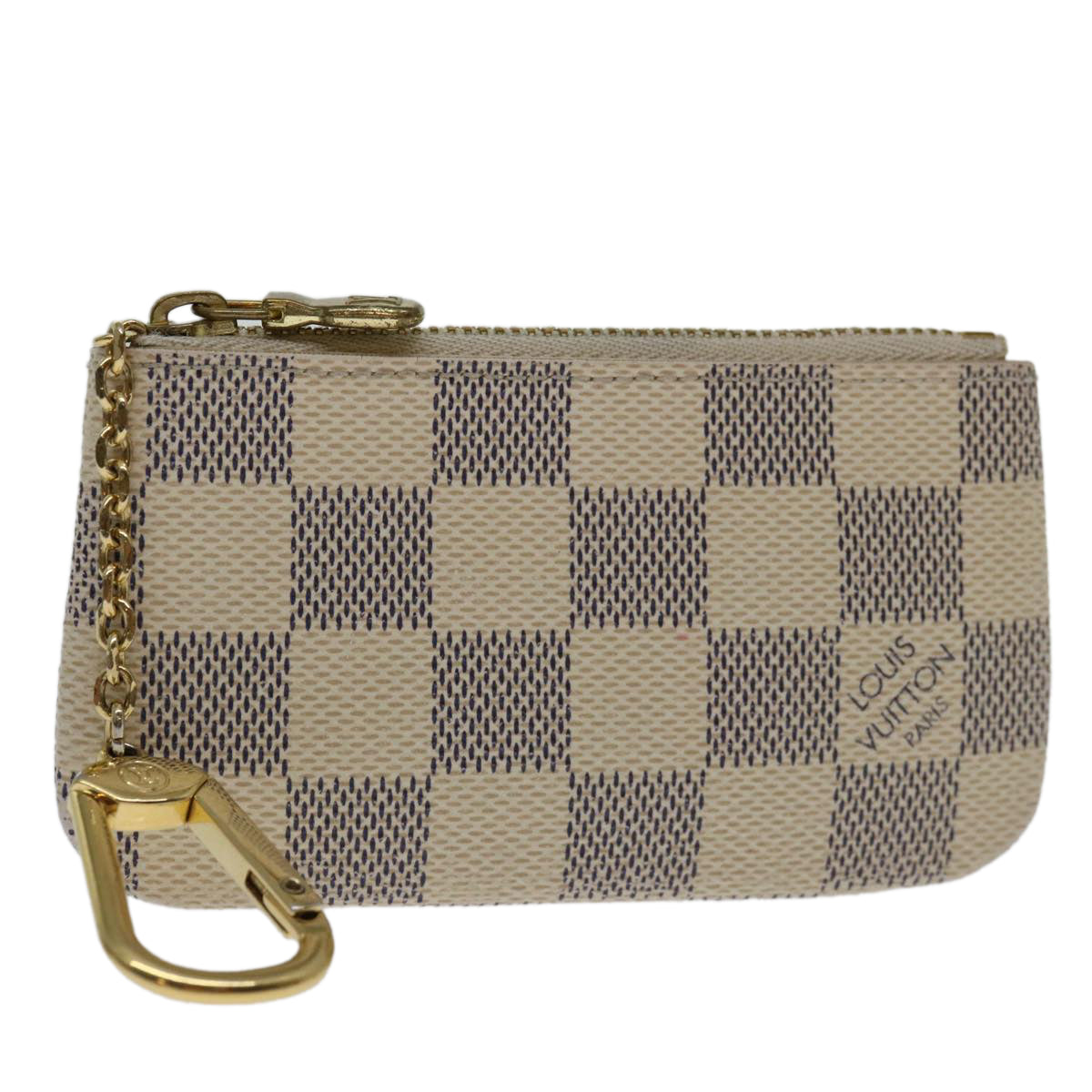 LOUIS VUITTON Damier Azur Pochette Cles Coin Purse N62659 LV Auth 69094