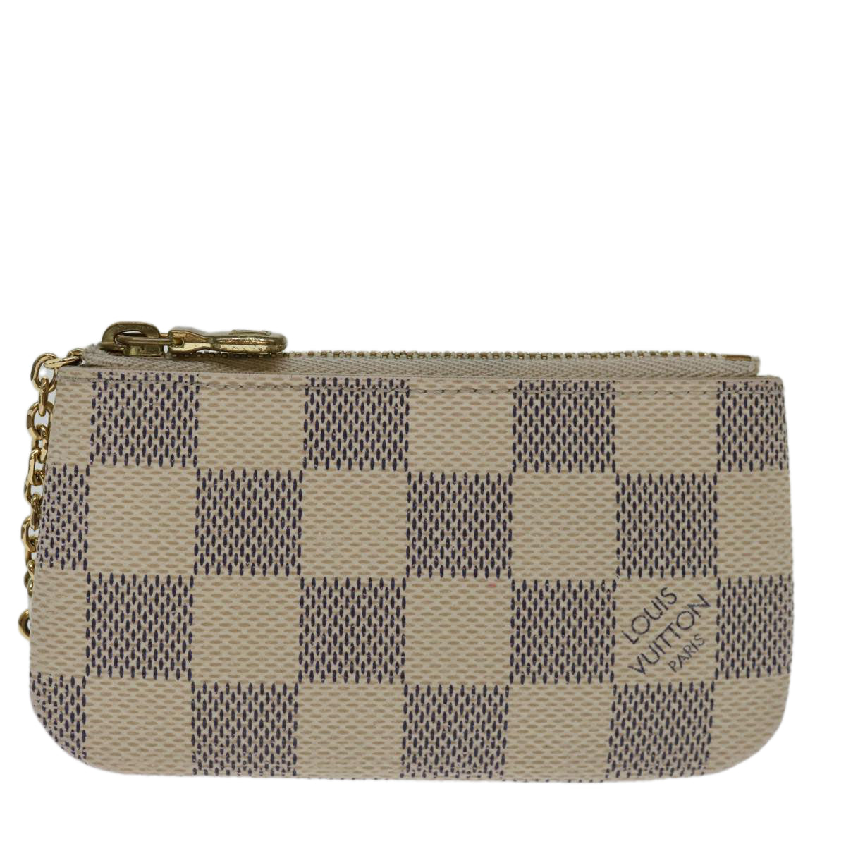 LOUIS VUITTON Damier Azur Pochette Cles Coin Purse N62659 LV Auth 69094