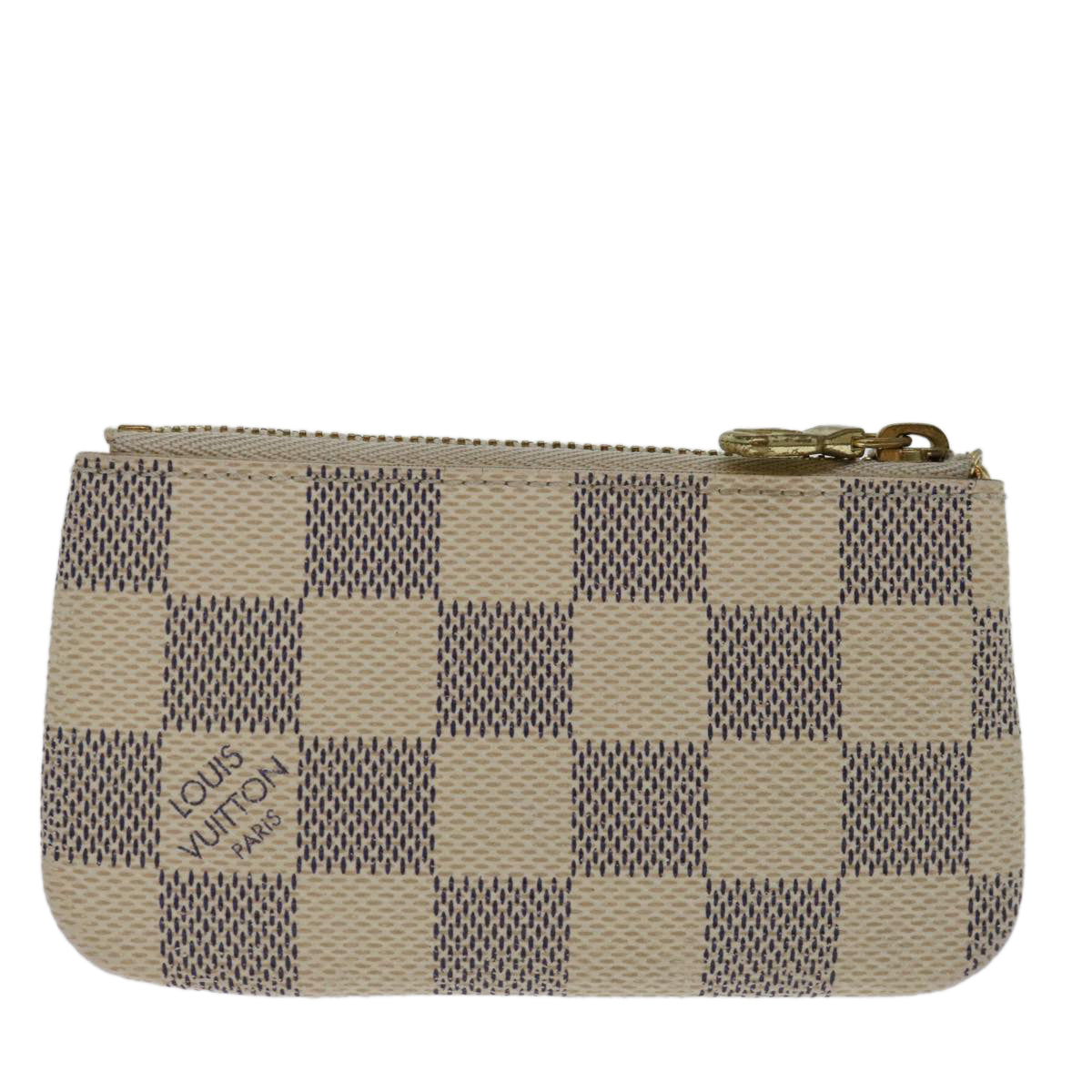 LOUIS VUITTON Damier Azur Pochette Cles Coin Purse N62659 LV Auth 69094