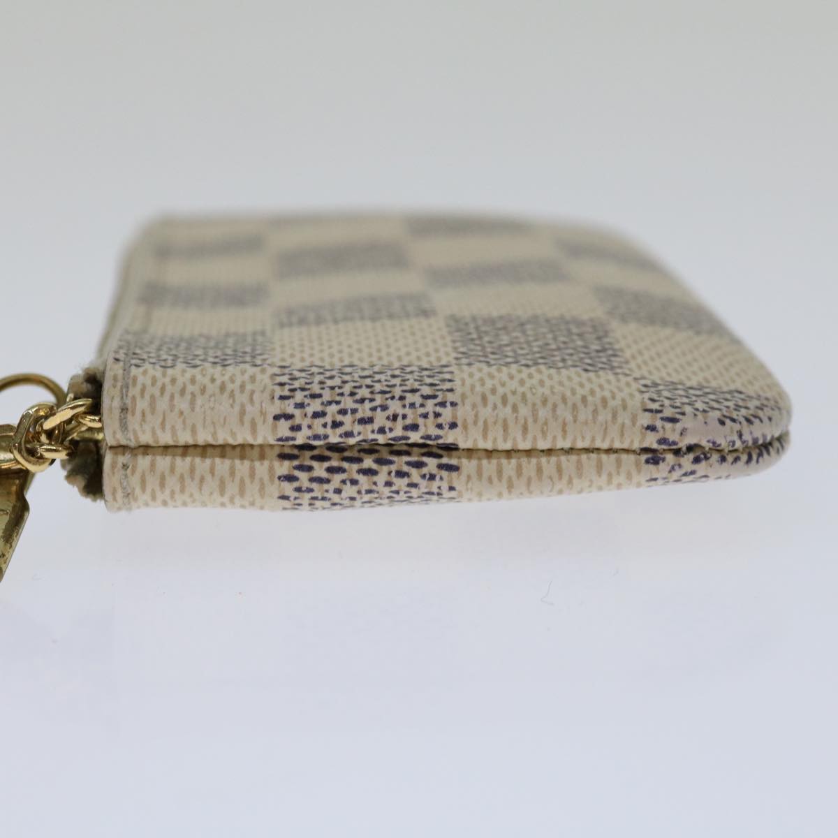 LOUIS VUITTON Damier Azur Pochette Cles Coin Purse N62659 LV Auth 69094